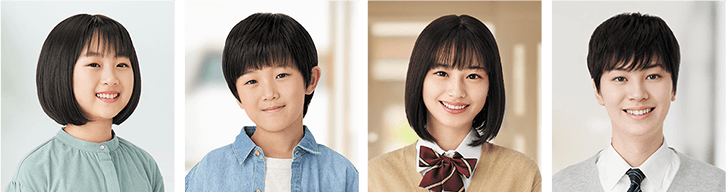 子ども用ウィッグ5パターンの画像