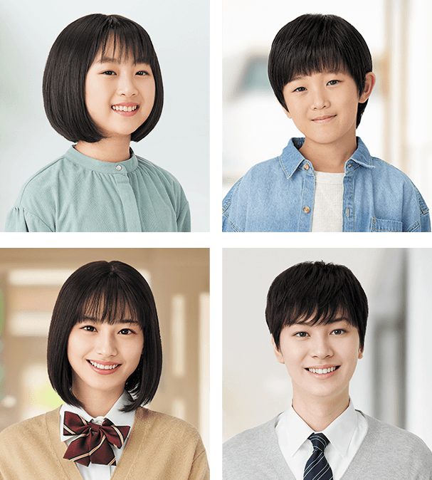 子ども用ウィッグ5パターンの画像