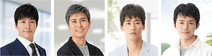 男性フルウィッグ4パターンの画像