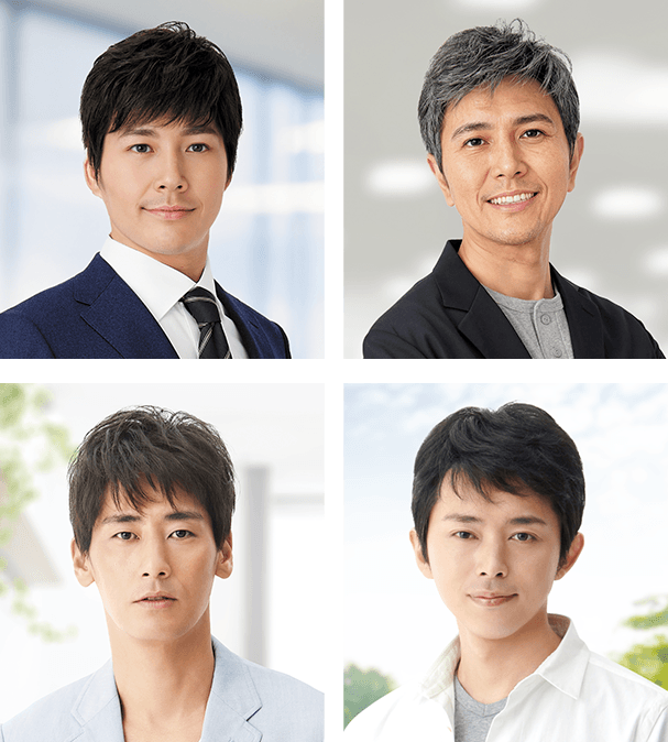 男性フルウィッグ4パターンの画像