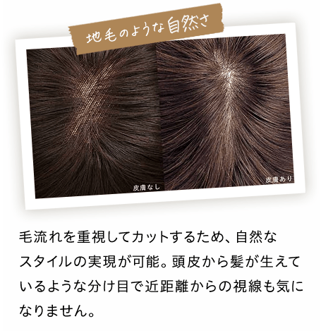 地毛のような自然さ