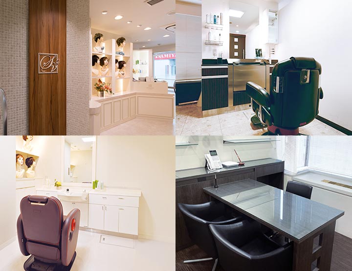 店舗内にウィッグ工房を併設しているため、サイズ調整もその場で手縫いし当日お渡しすることもできます。