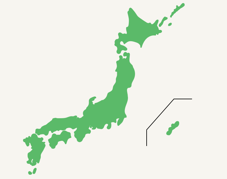 日本全国の地図イラスト