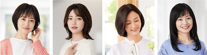 女性セミオーダーウィッグ4パターンの画像
