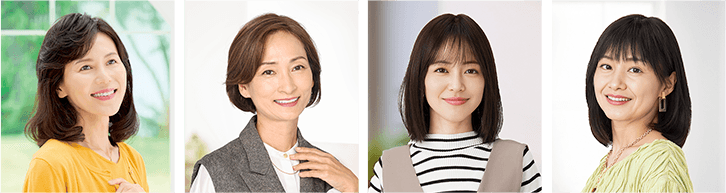 女性部分ウィッグ4パターンの画像